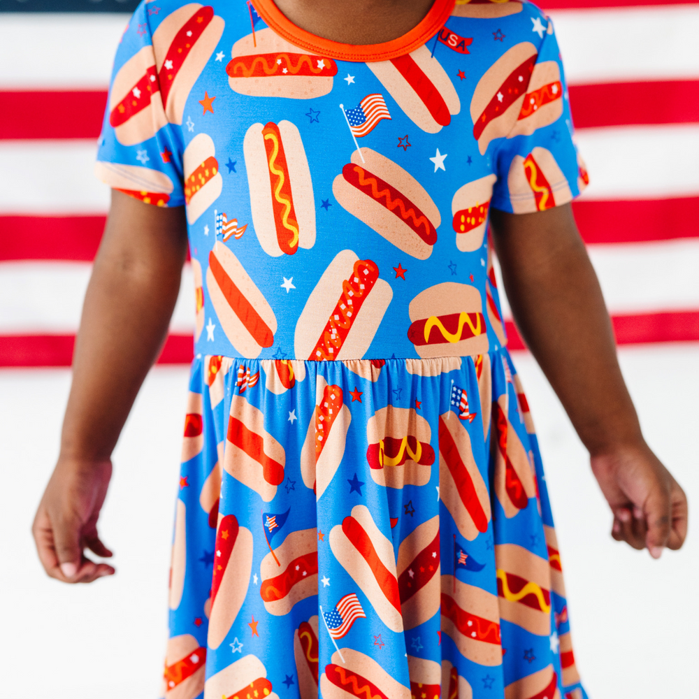 
                      
                        It's The Fourth of July and It Makes Me Want a Hot Dog Real Bad Toddler/Girls Dress
                      
                    