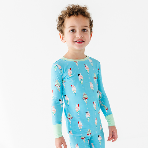 Sundae Funday Kids Pajamas - Blue