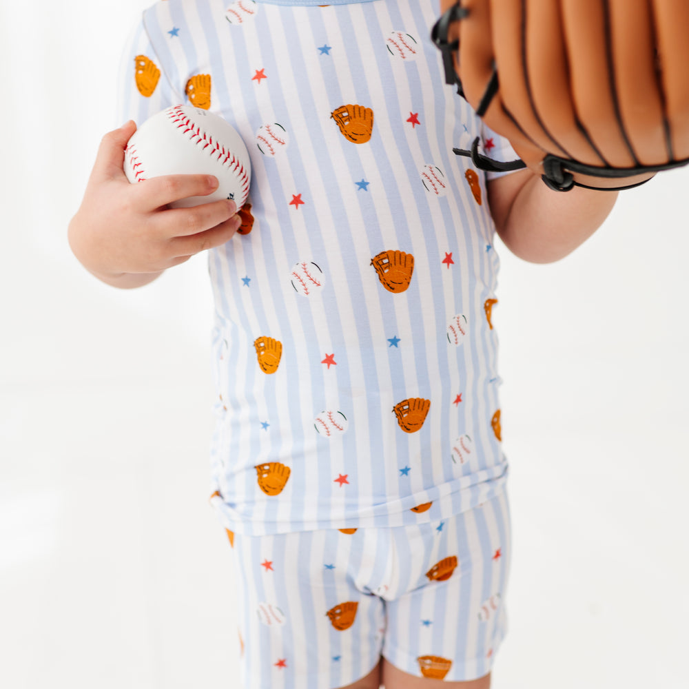 Stripe Out Kids Pajamas- Short Sleeve and Shorts