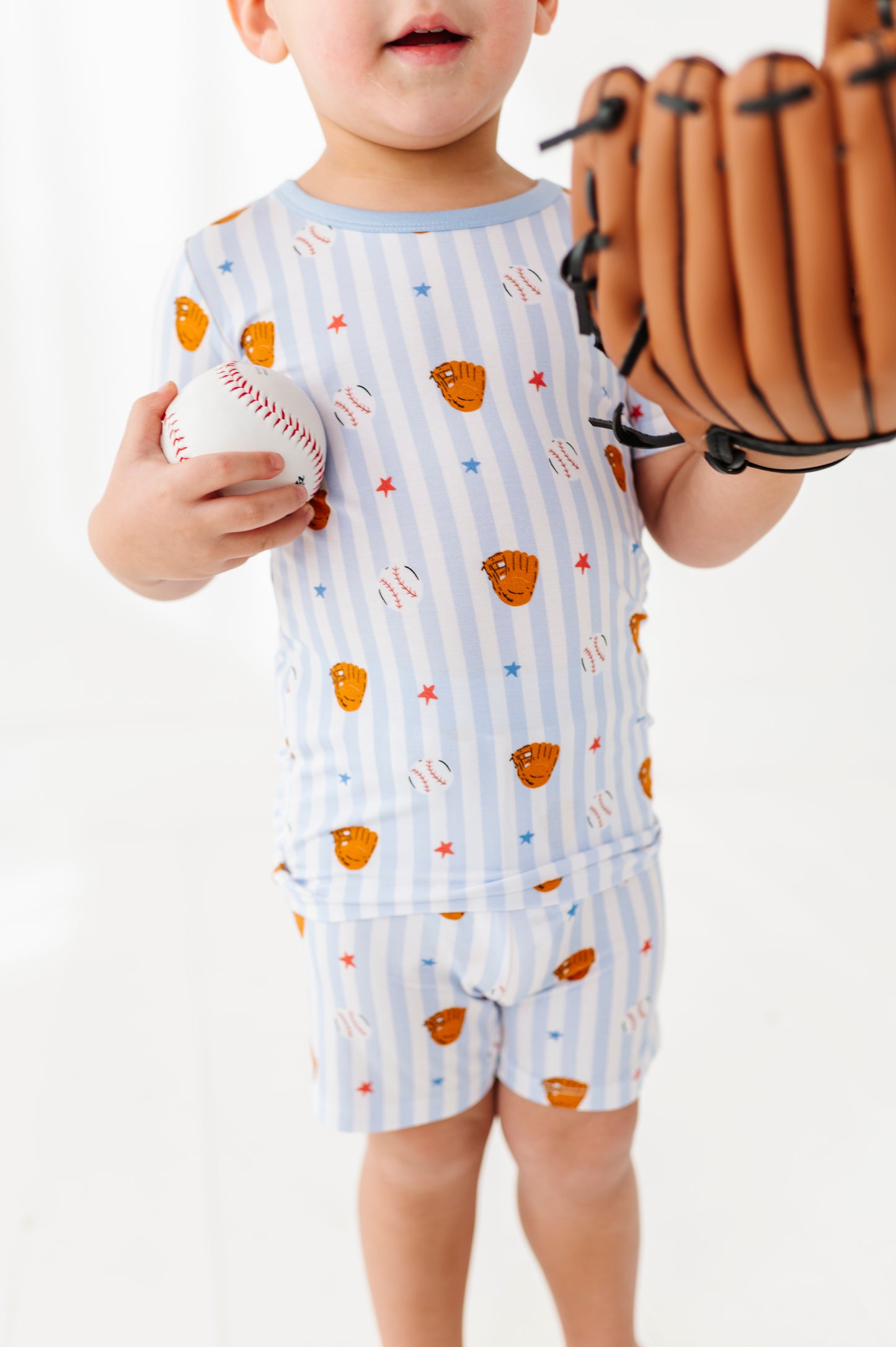 Stripe Out Kids Pajamas- Short Sleeve and Shorts