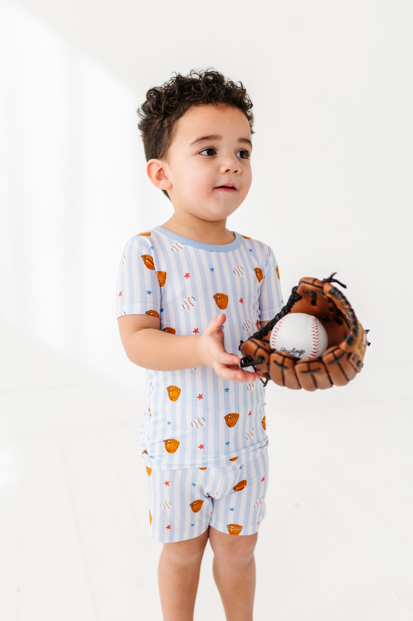 Stripe Out Kids Pajamas- Short Sleeve and Shorts