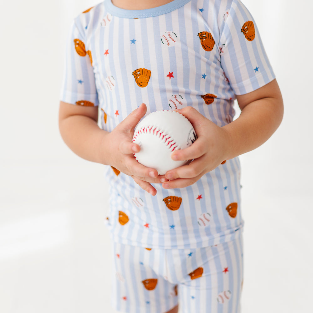 
                      
                        Stripe Out Kids Pajamas- Short Sleeve and Shorts
                      
                    