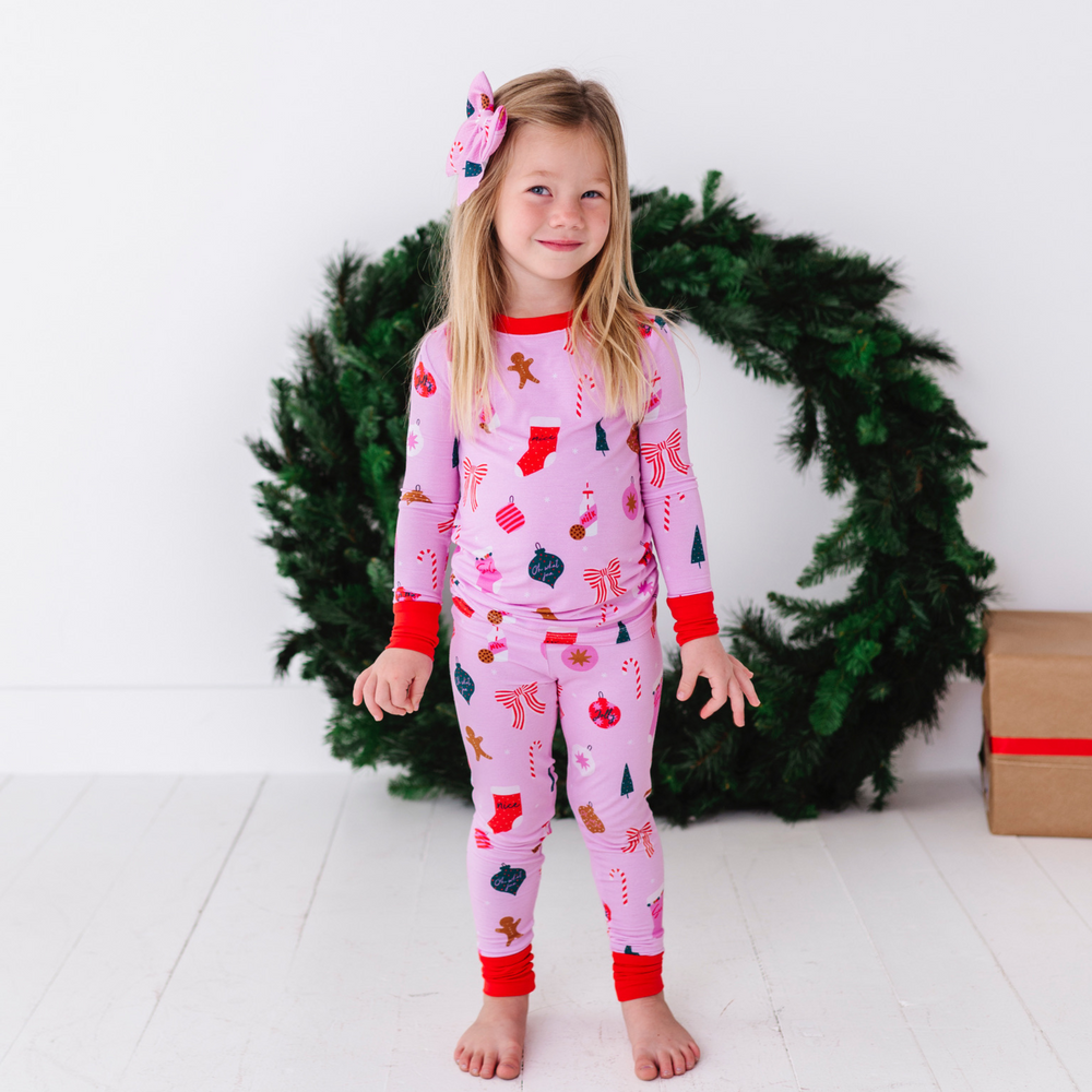 
                      
                        Pink Christmas Kids Pajamas by Kiki and Lulu
                      
                    