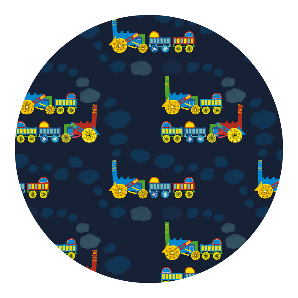 Sorry, I Tooted Print with Trains by Kiki + Lulu