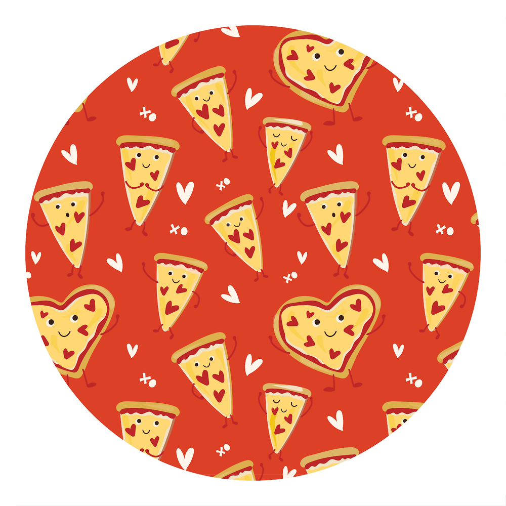 Take A Pizza My Heart Print with Pizza and Hearts by Kiki + Lulu