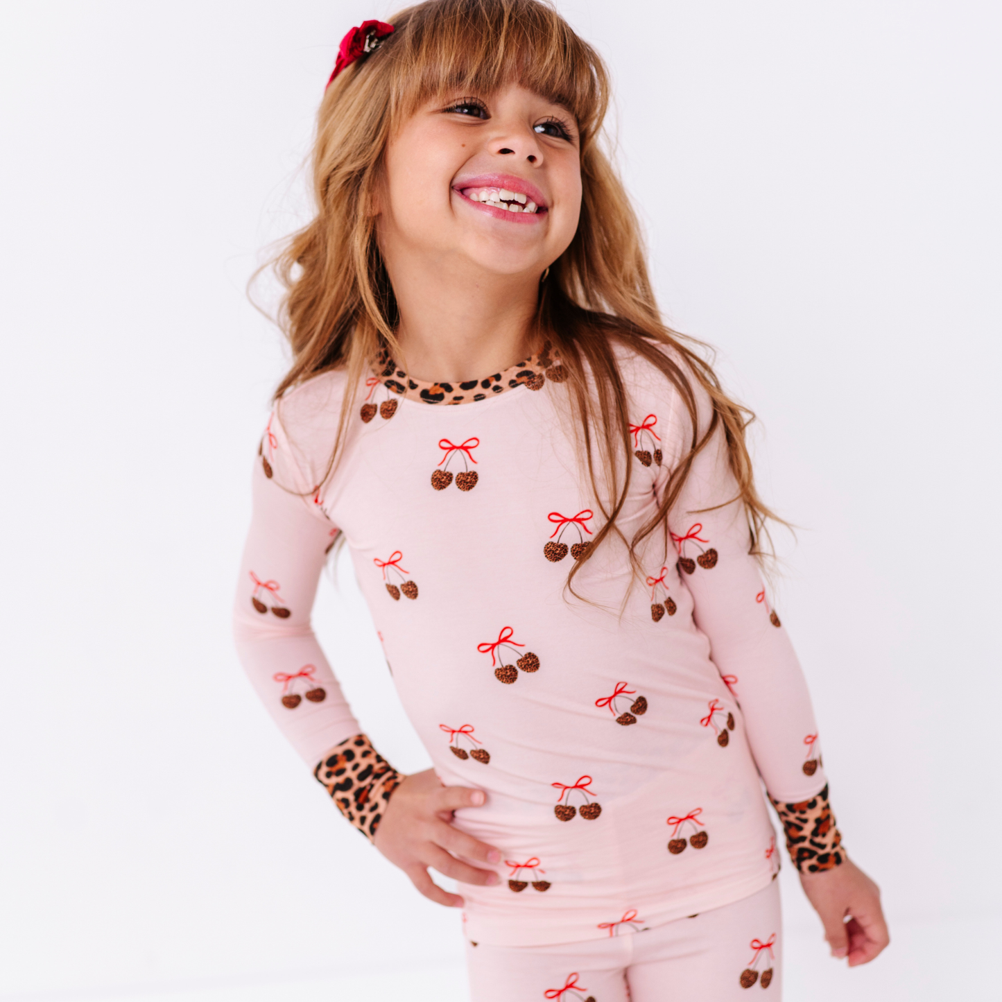 Leopard Love Valentine Kids Pajamas