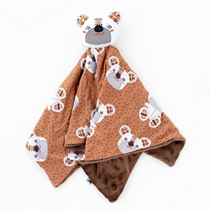 
                
                    Load image into Gallery viewer, Bears Gone Plaid Lovey With Stuffed Animal Head
                
            