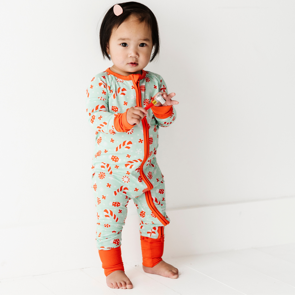 
                
                    Load image into Gallery viewer, Baby in Mint footies by Kiki and Lulu
                
            