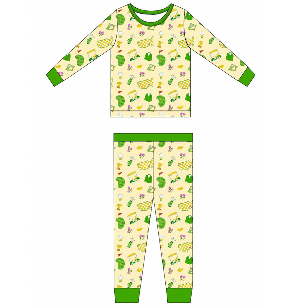 2025 Masters-Inspired Toddler Pajamas Long Sleeves and Pants-PREORDER