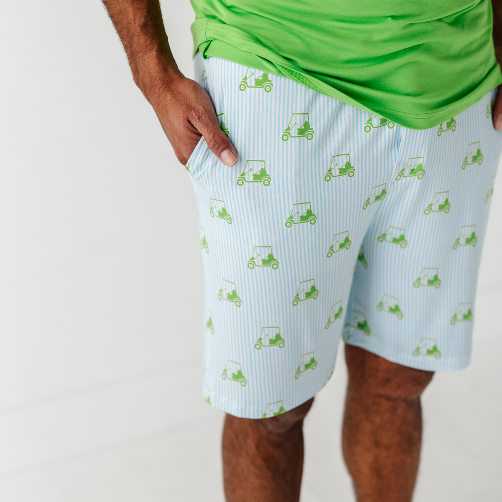 
                      
                        Who's Your Caddy? Blue Golf Mens Lounge Set- Kiki+Lulu x Little Mama Shirt Shop
                      
                    