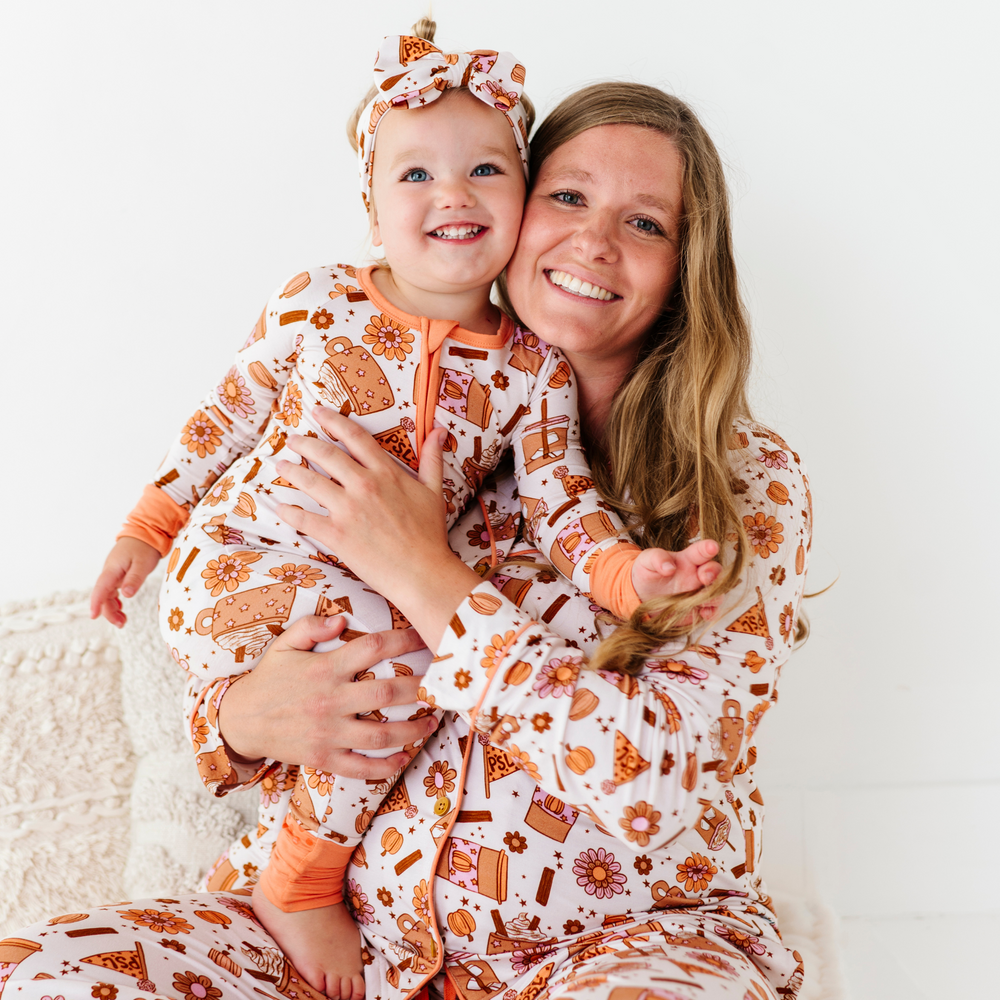 
                      
                        Mom daughter matching  Pumpkin Spice Latte Pajamas
                      
                    