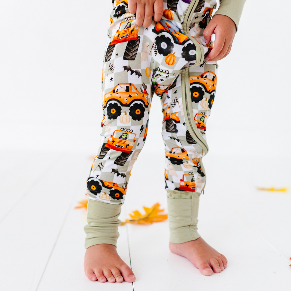 
                      
                        Boy in Halloween Monster Truck Pajamas by Kiki and Lulu
                      
                    