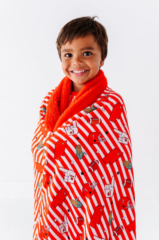 Game Day in Nebraska Fuzzy Blanket