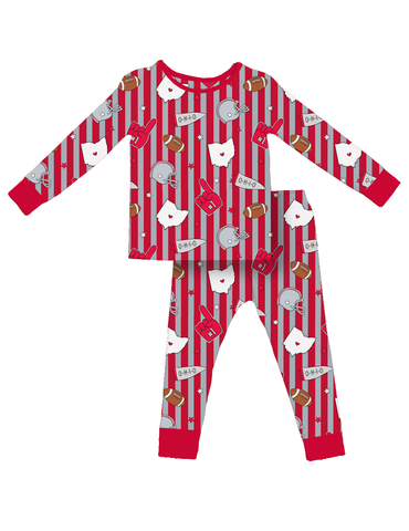 Game Day in Ohio Kids Pajamas- PREORDER