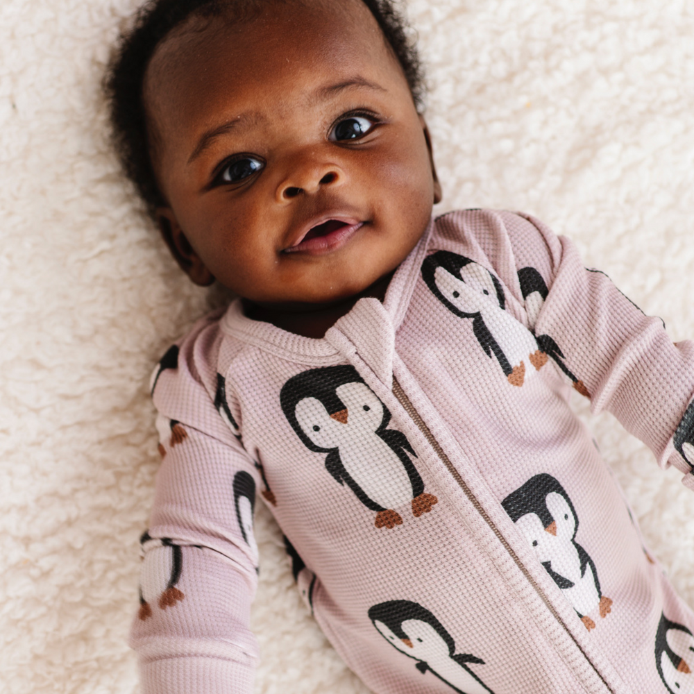 
                      
                        Waffle knit penguin pajamas for babies by Kiki and Lulu
                      
                    