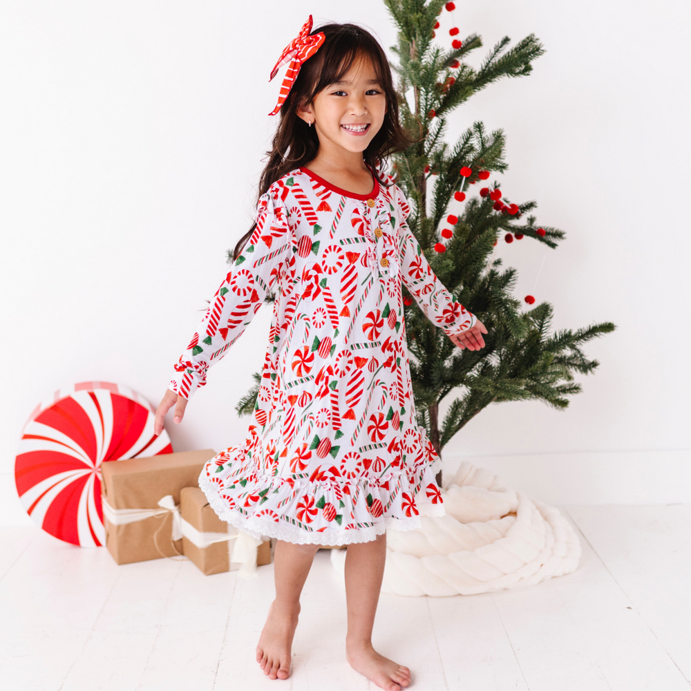 
                      
                        Peppermint Christmas girls nightgown
                      
                    