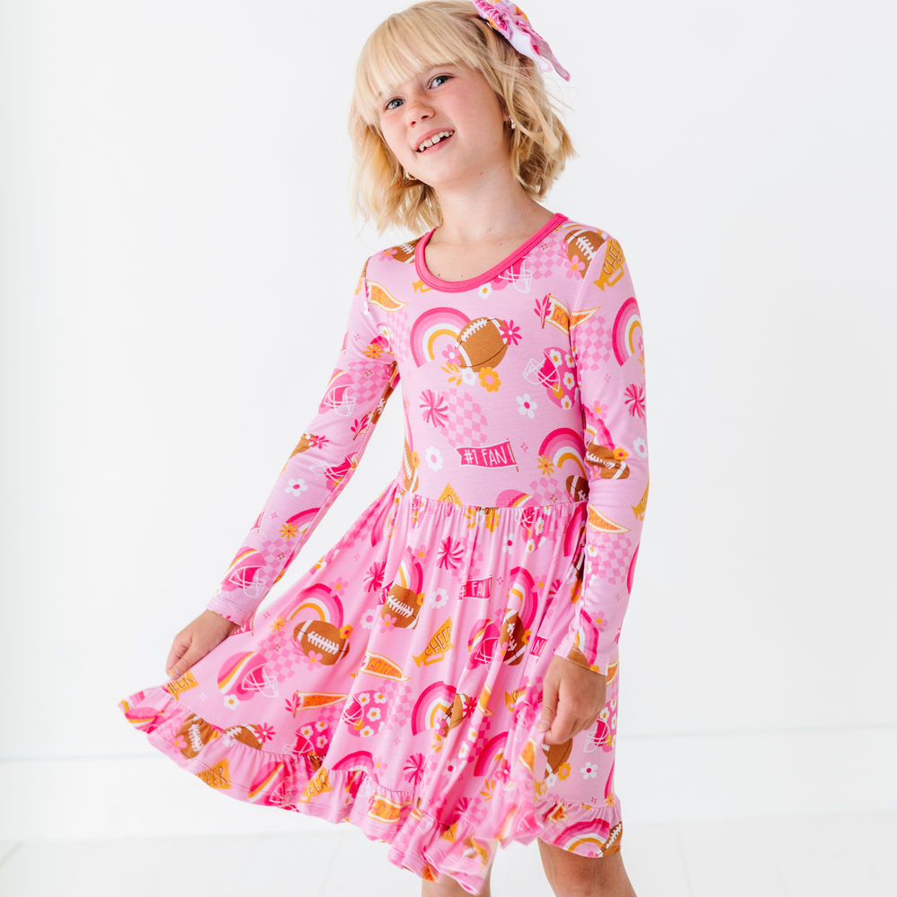 
                      
                        Pink Football Girls Dress.
                      
                    