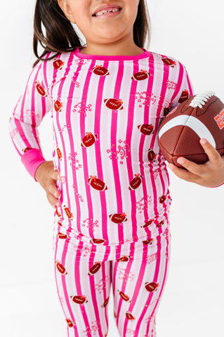 Friday Night Stripes Kids Pajamas - Pink