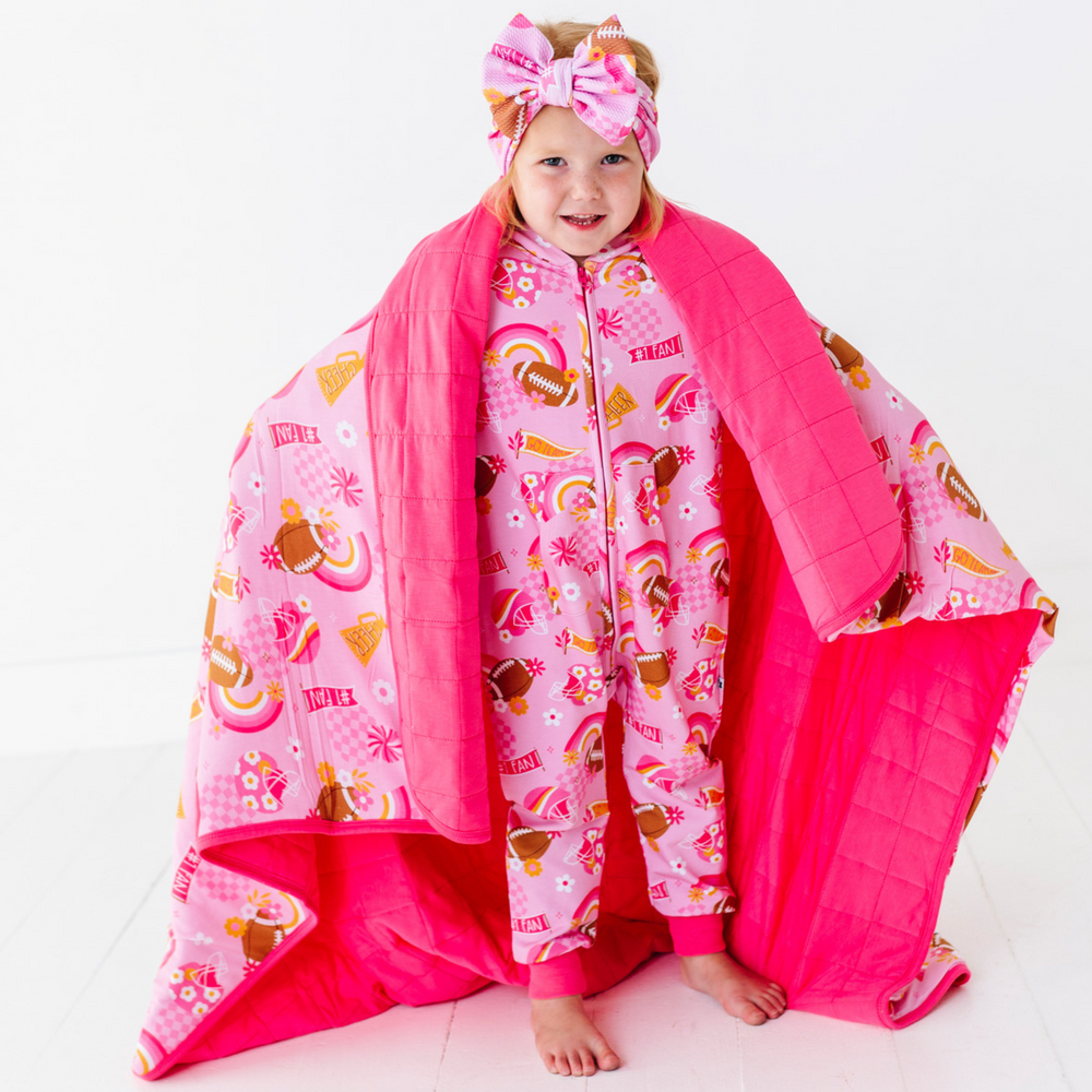 
                      
                        Pink Football Kids Blanket
                      
                    