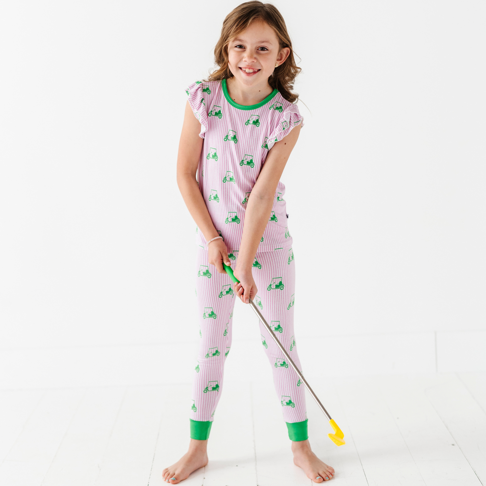 
                      
                        Who's Your Caddy? Pink Golf Ruffle Pajamas Toddler/Kids
                      
                    