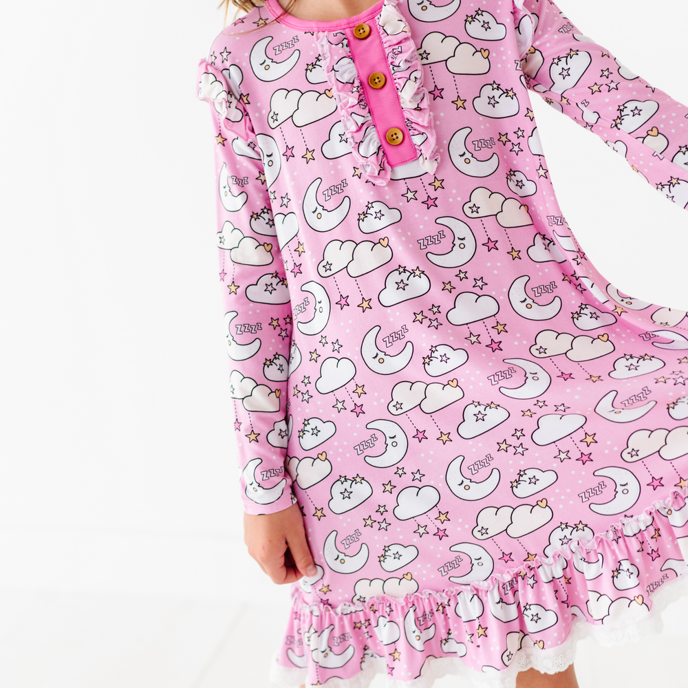 
                      
                        Girl in pink moon nightgown by Kiki and Lulu
                      
                    