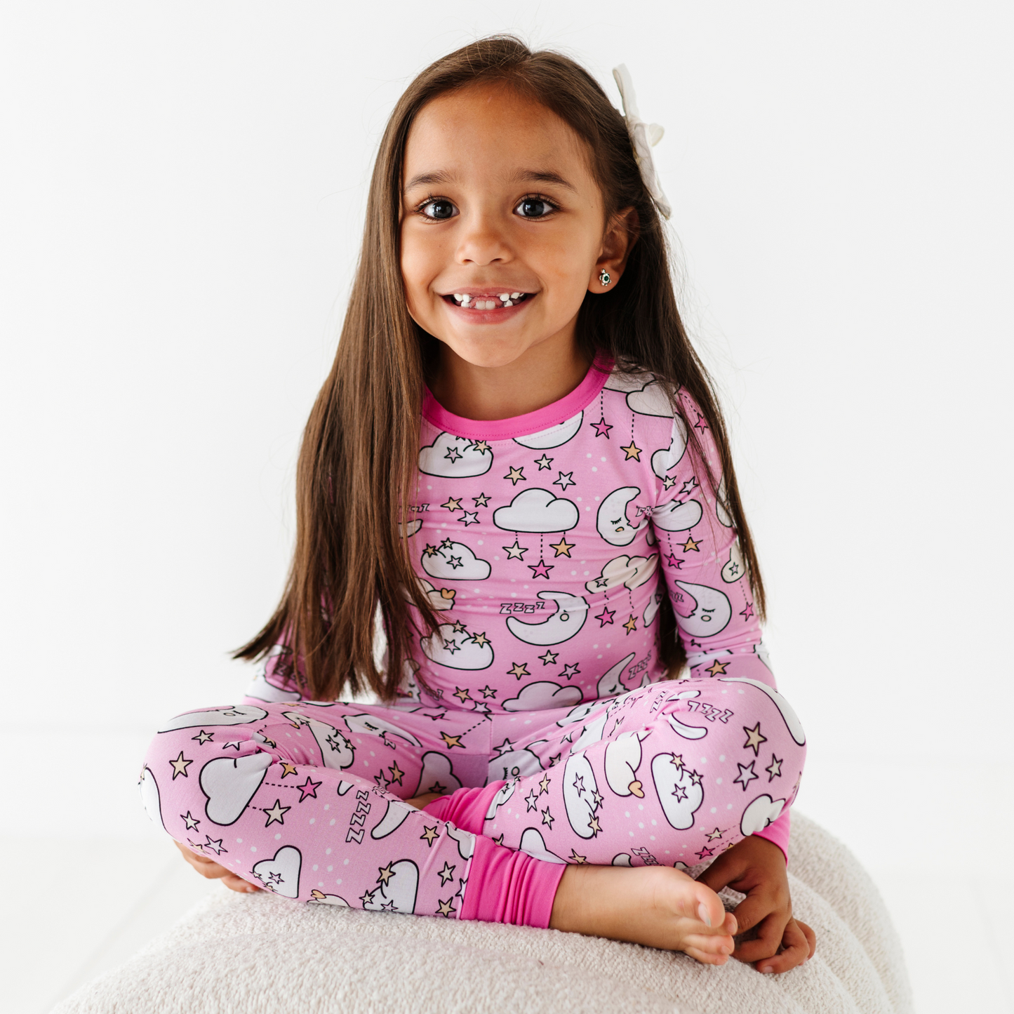 Girl in Pink Sleep Pajamas by Kiki and Lulu