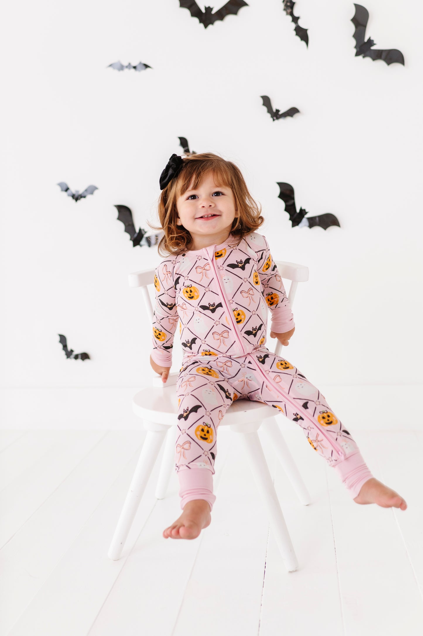 Pink Girls Halloween Pajamas 