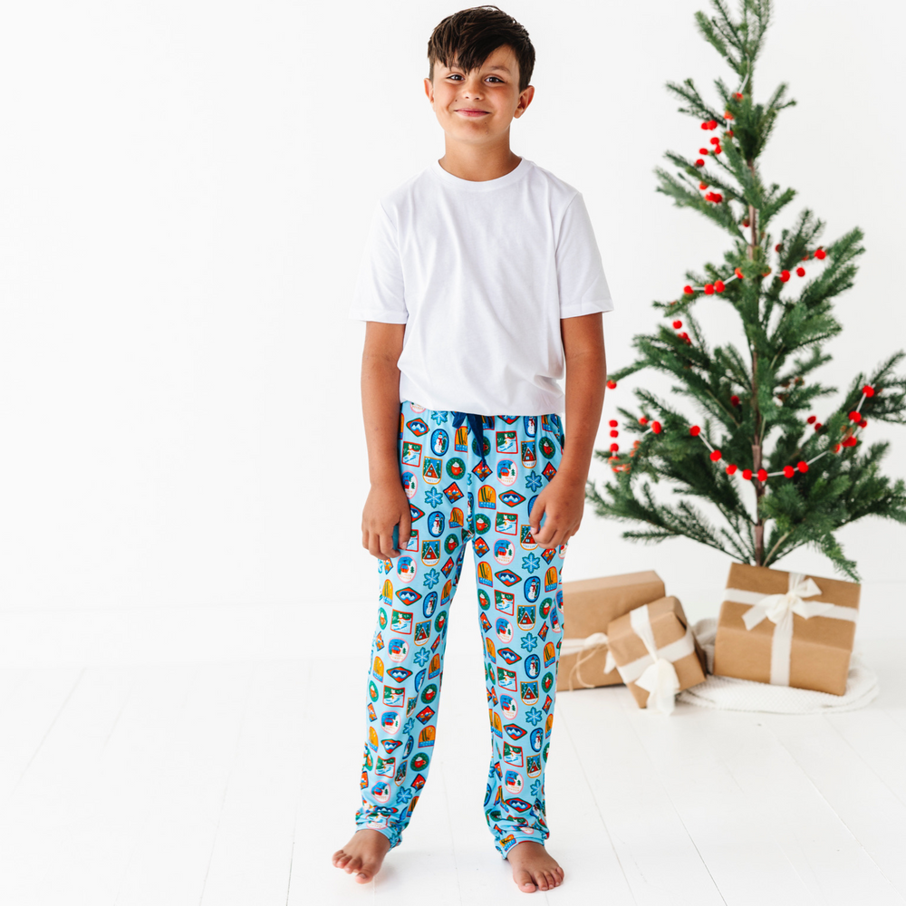 
                      
                        boy wearing ski pajama pants by Kiki and Lulu
                      
                    