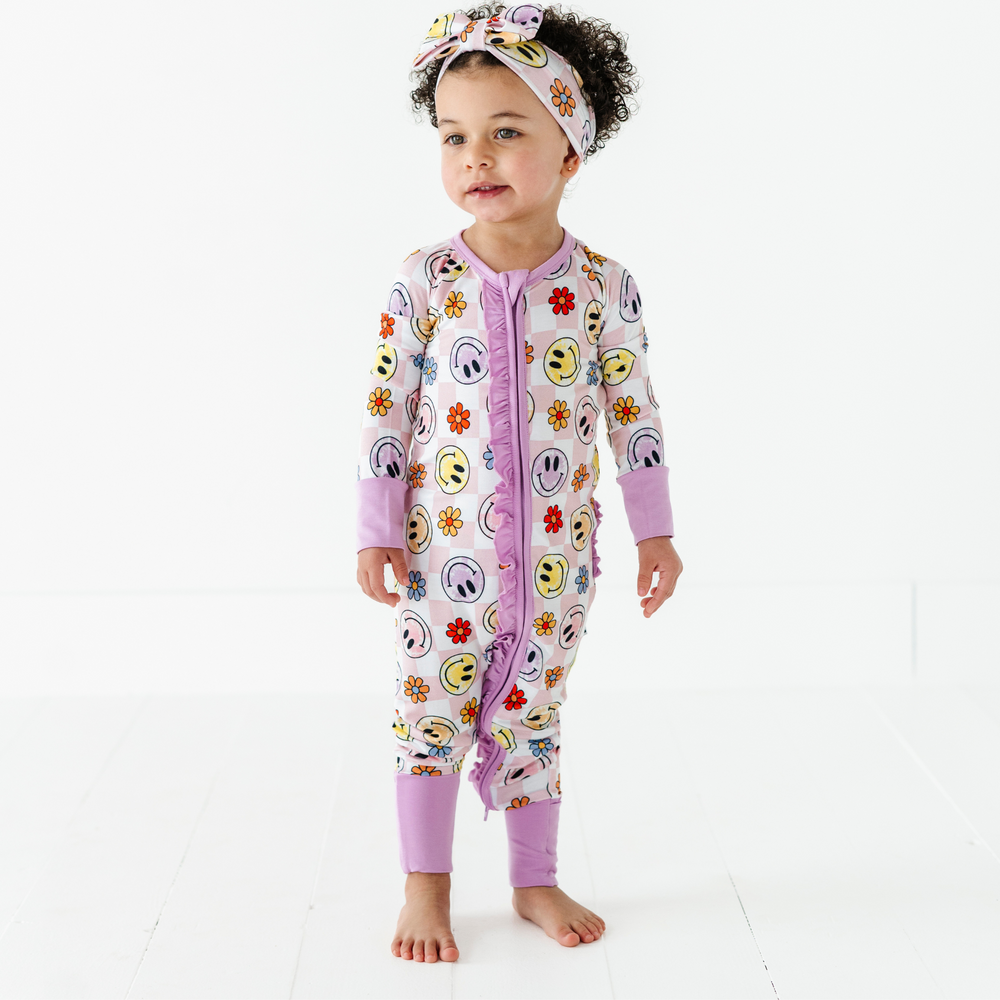 
                      
                        Smiley Daze Convertible Footies with Ruffle
                      
                    