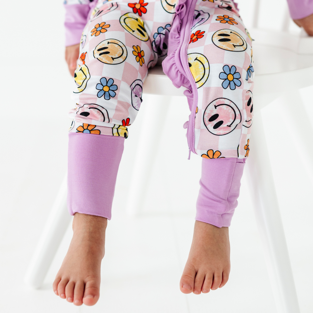 Smiley Daze Convertible Footies with Ruffle