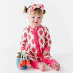 You're My Jam Strawberry Convertible Footies with Ruffle