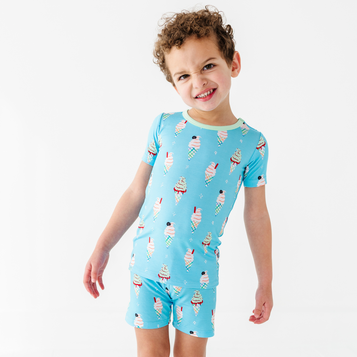 Sundae Funday Kids Pajamas - Blue