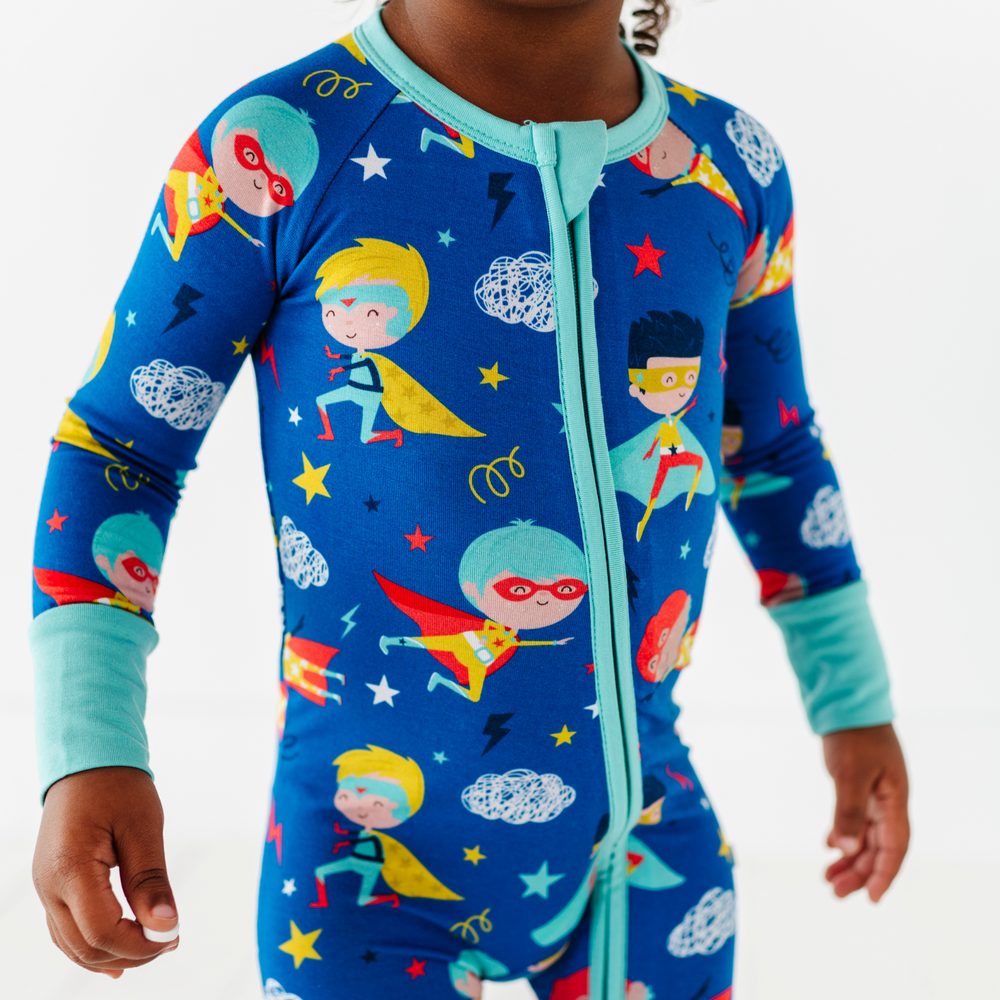 
                      
                        Cozy & Courageous Superhero Convertible Footie
                      
                    