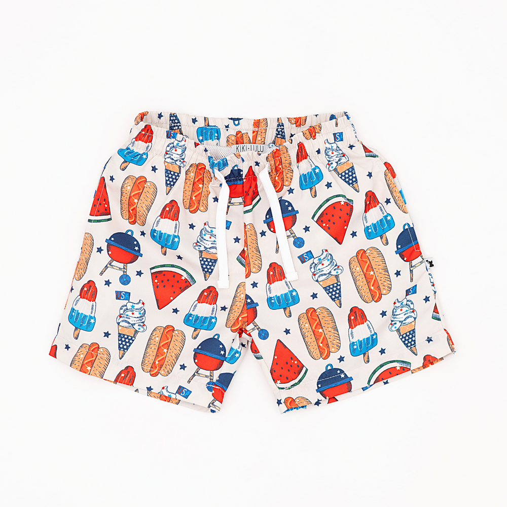 
                      
                        Red, White & BBQ Boys Swim Trunks
                      
                    