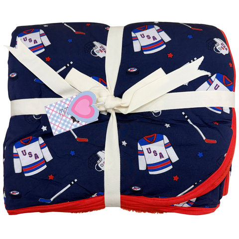 Team USA Oversized Fuzzy Blanket