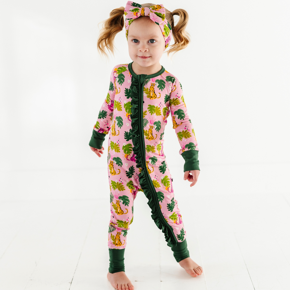 
                      
                        Spot On Cheetah Convertible Footies with Ruffle
                      
                    