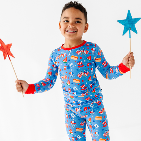 Red, White & Cozy Kids Pajamas