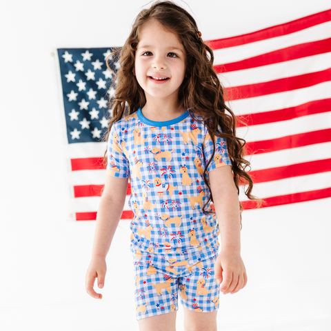 Yankee Doodle Doggies Kids Short Pajamas