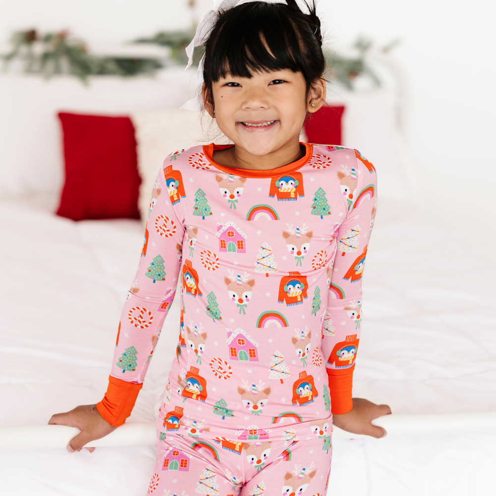 Pink Christmas Toddler/Kids Pajamas