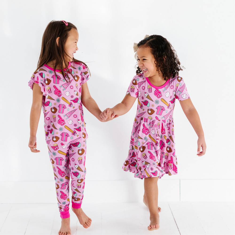 
                      
                        Pink Baseball Pink Ruffle Pajamas Toddler/Kids
                      
                    