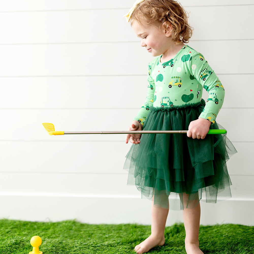 
                      
                        No ifs, ands, or Putts Toddler Dress With Tulle
                      
                    