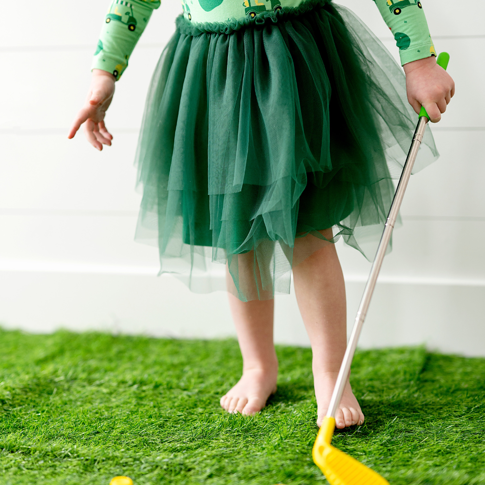 
                      
                        No ifs, ands, or Putts Toddler Dress With Tulle
                      
                    