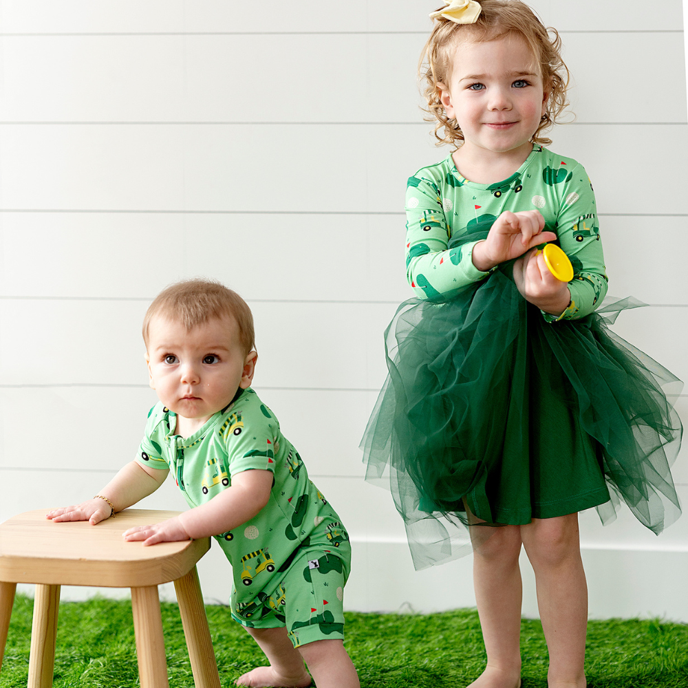 
                      
                        No ifs, ands, or Putts Toddler Dress With Tulle
                      
                    